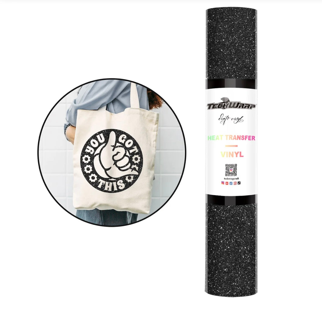 Teckwrap Glitter Heat Transfer Vinyl - 5ft Roll