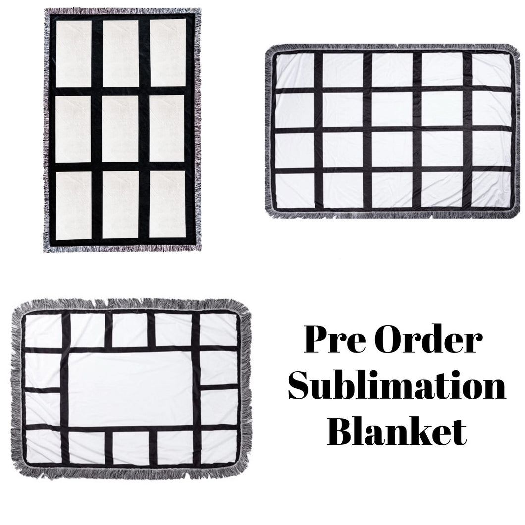 Pre Order Sublimation Blanket - 60” x 40”