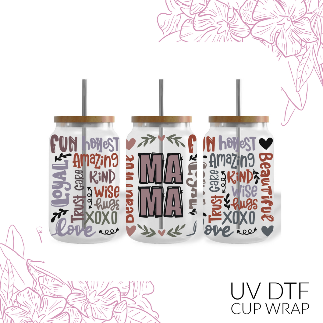 4840 Beautiful Mama UV DTF Wrap