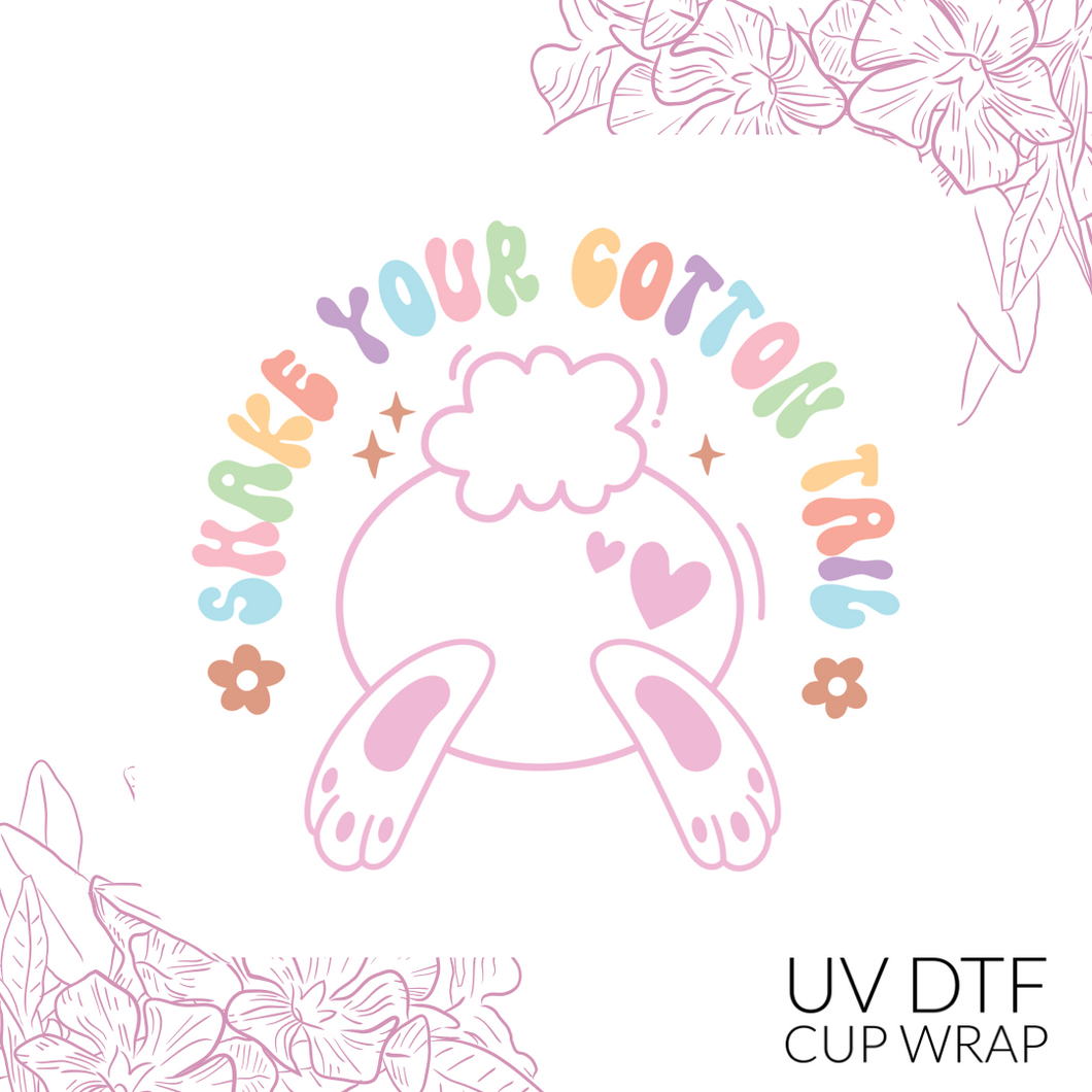 CB184 Shake your cottontail UV DTF Wrap (approx 3.5”x 4.33”)