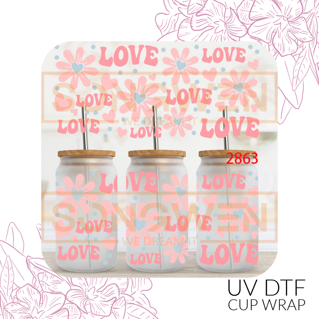 2863 Daisy Love UV DTF Wrap