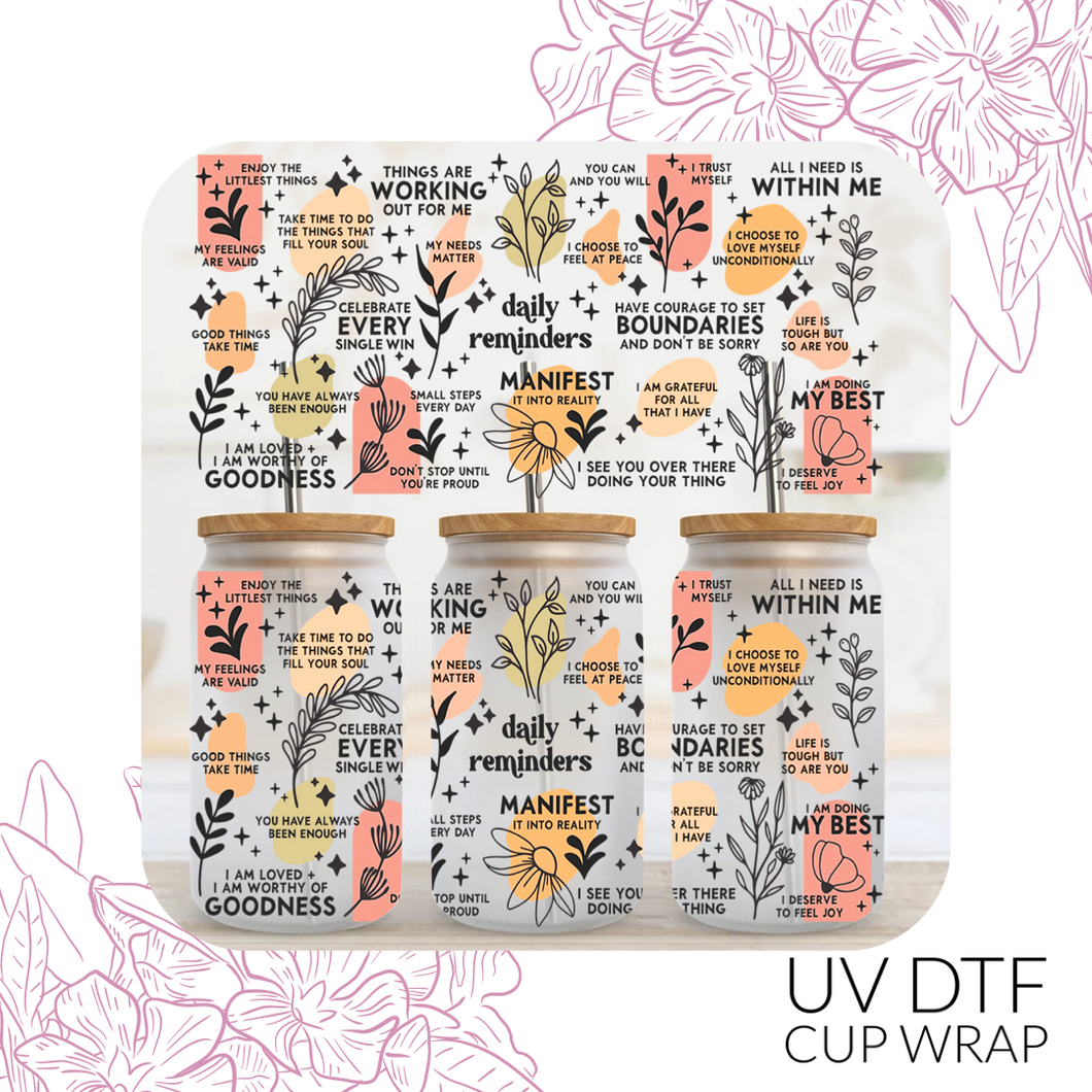 387 Daily Reminders UV DTF Wrap