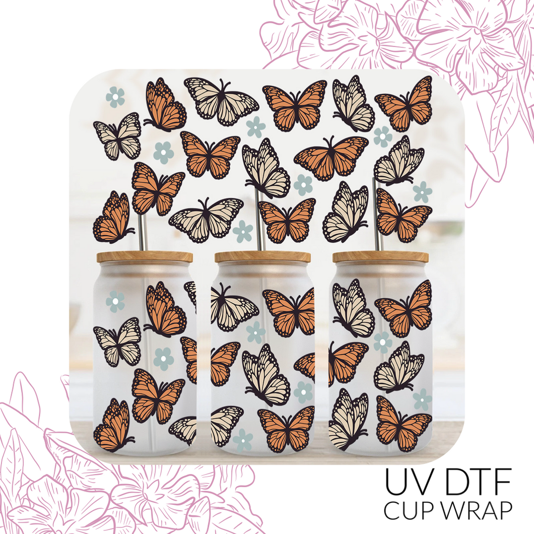 3136 Monarch Butterflies UV DTF Wrap