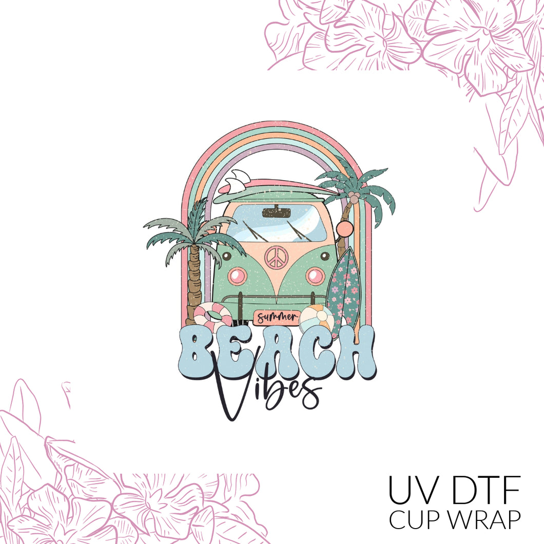 CB200 Beach Vibes UV DTF Wrap (approx 3.5”x 4.33”)