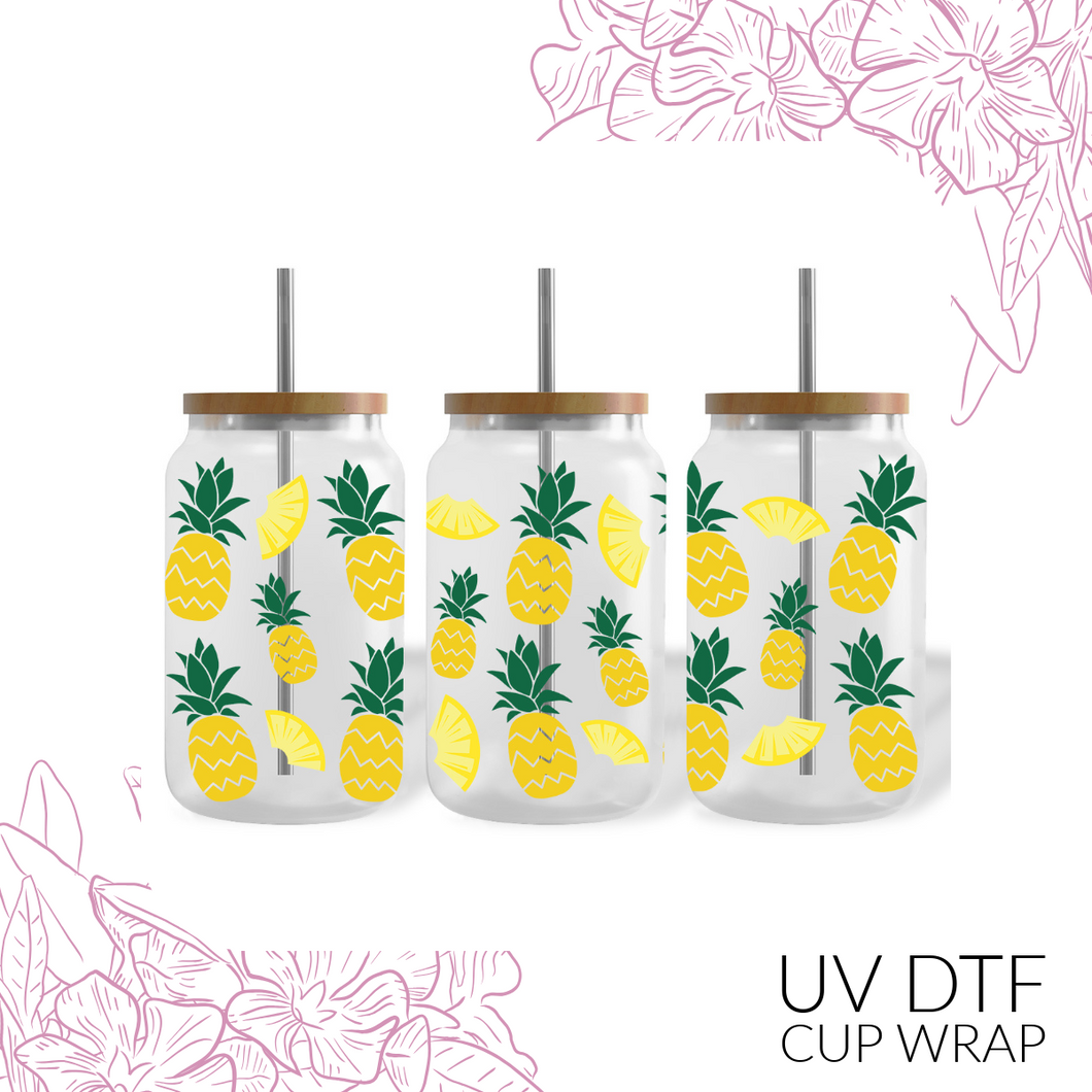 005 Pineapples UV DTF Wrap