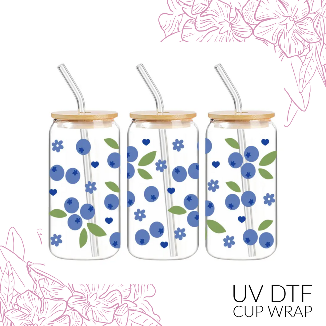 T5605 Blueberries UV DTF Wrap