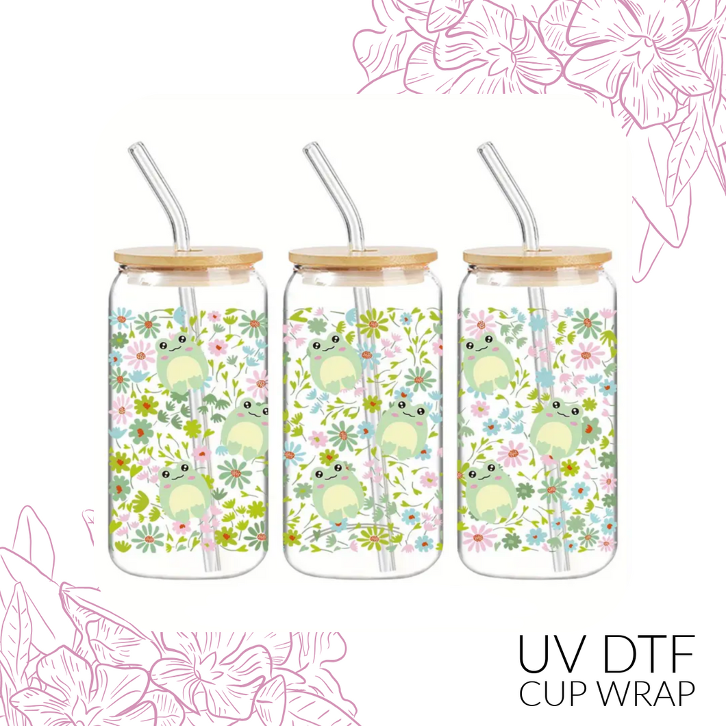 T5607 Florals & Frogs UV DTF Wrap
