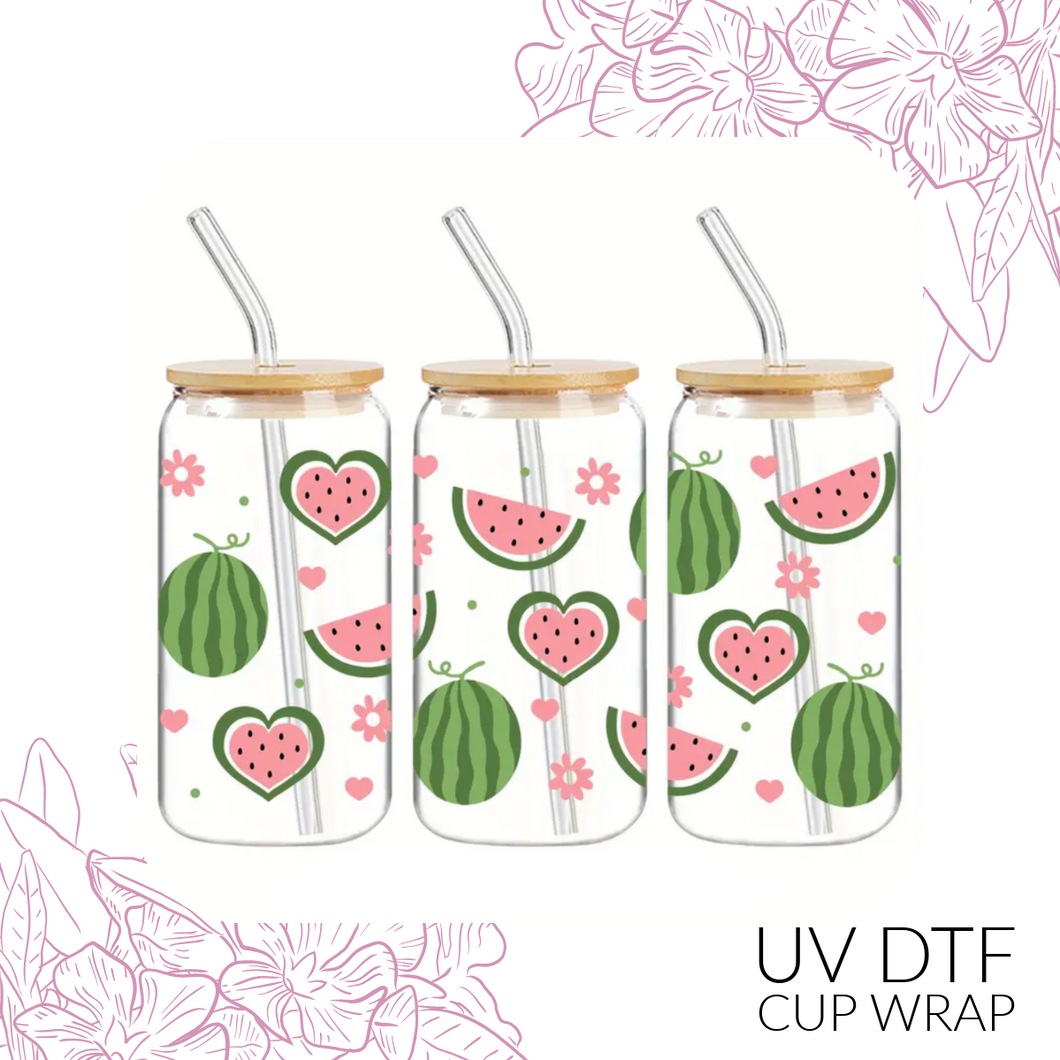 T5601 Watermelon Hearts UV DTF Wrap