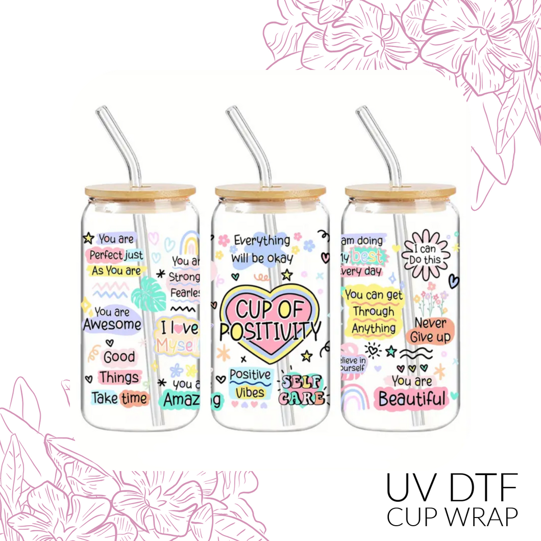T5612 Cup Of Positivity UV DTF Wrap