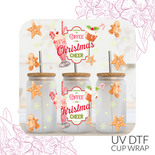 Load image into Gallery viewer, 1557 Coffee and Christmas Cheer UV DTF Wrap
