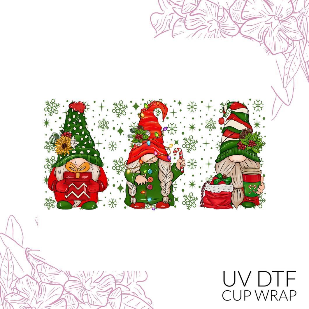 CB151 Christmas Gnomes UV DTF Wrap