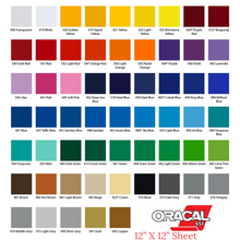 Load image into Gallery viewer, Oracal 651 Permanent Adhesive Vinyl - 12”x12” Sheet
