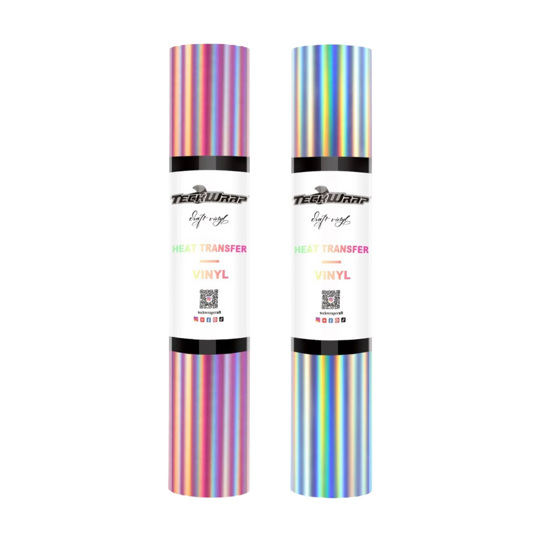 Teckwrap Soft Holographic Rainbow Heat Transfer Vinyl - 5ft Roll