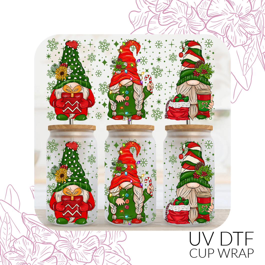 CB151 Christmas Gnomes UV DTF Wrap