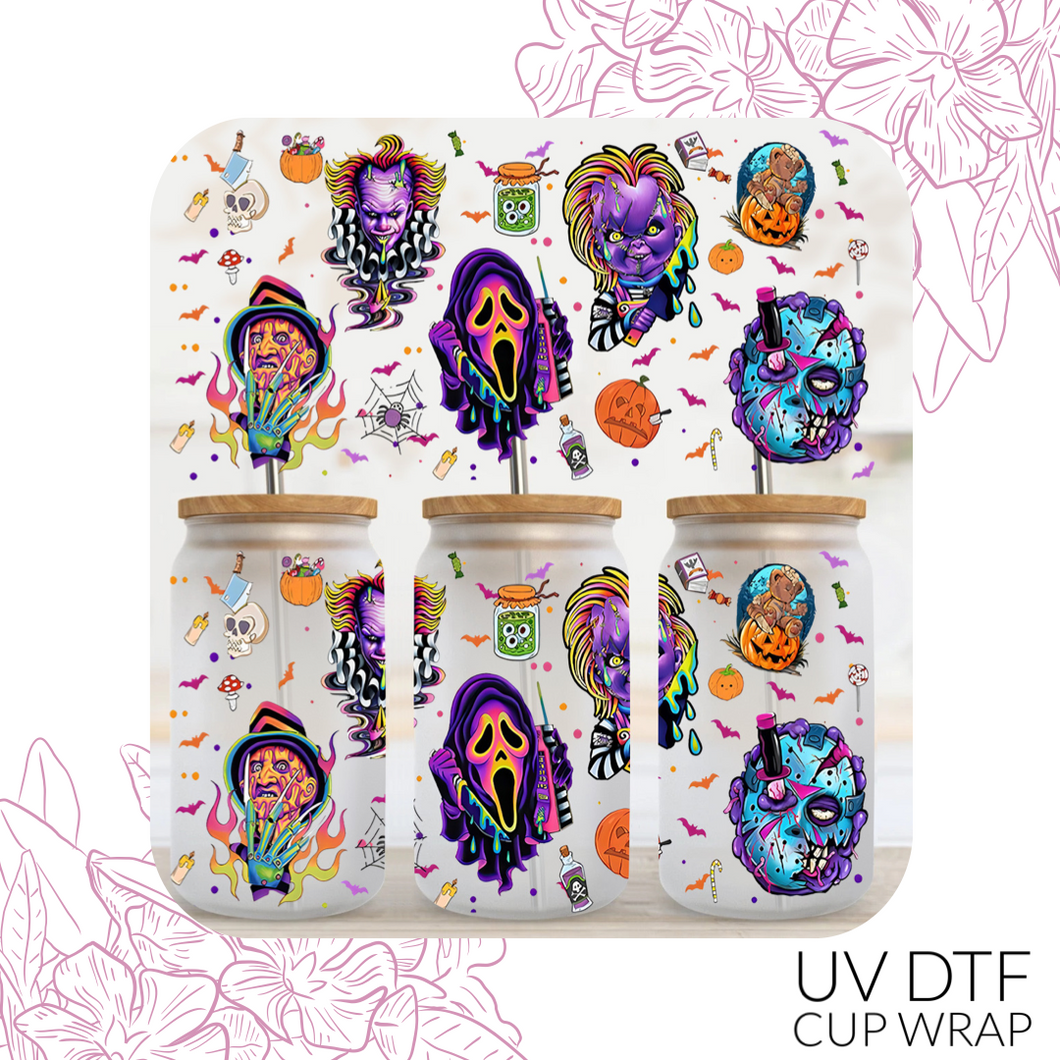 1246 Colorful Horror UV DTF Wrap