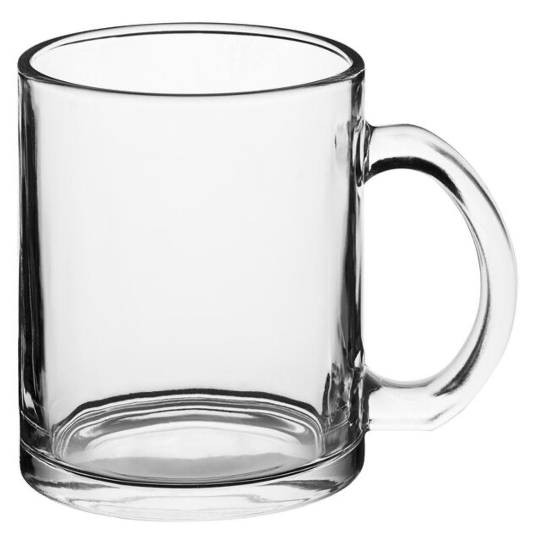 12oz Clear Glass Mug