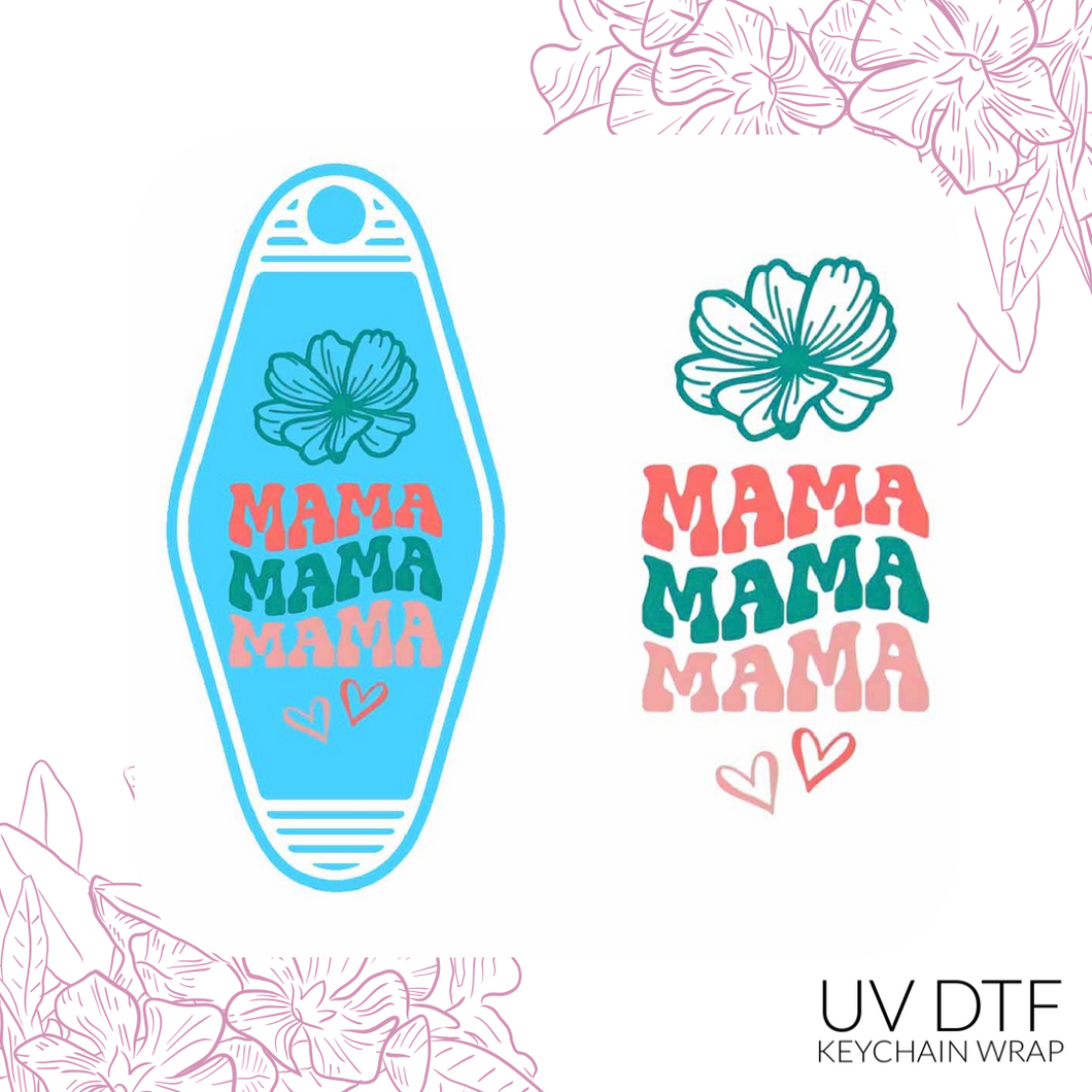 77 Mama Keychain Sized UV DTF Wrap