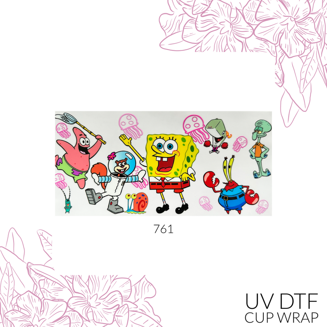 761 SpongeB UV DTF Wrap