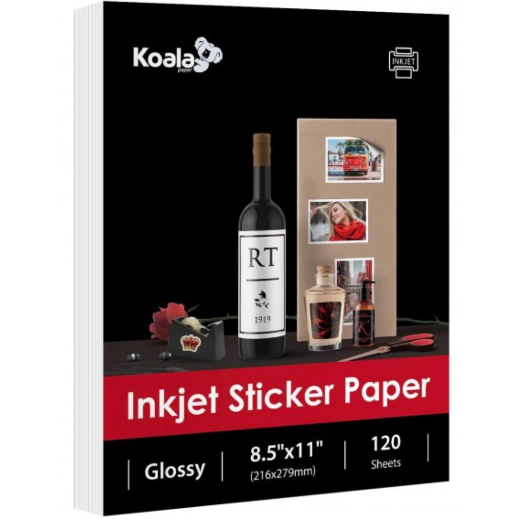 Glossy 8.5”X11” Inkjet Sticker Paper