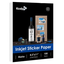 Load image into Gallery viewer, Matte 8.5”X11” Inkjet Sticker Paper
