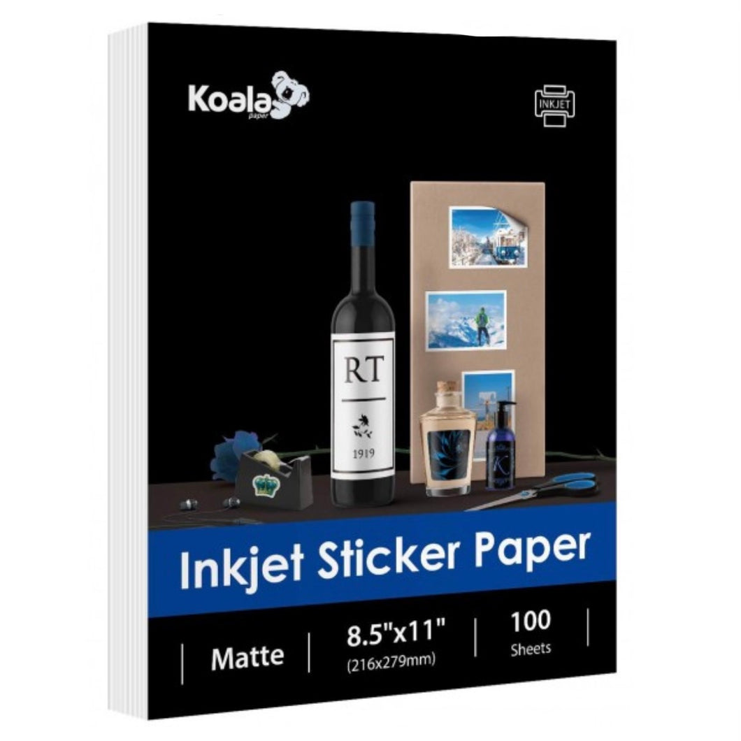 Matte 8.5”X11” Inkjet Sticker Paper