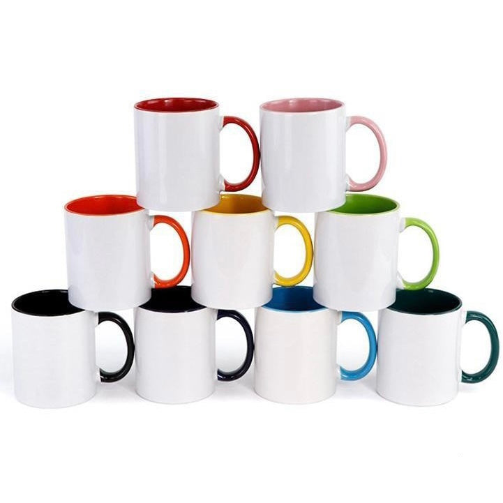 11oz Coloured Handle Sublimation Mug