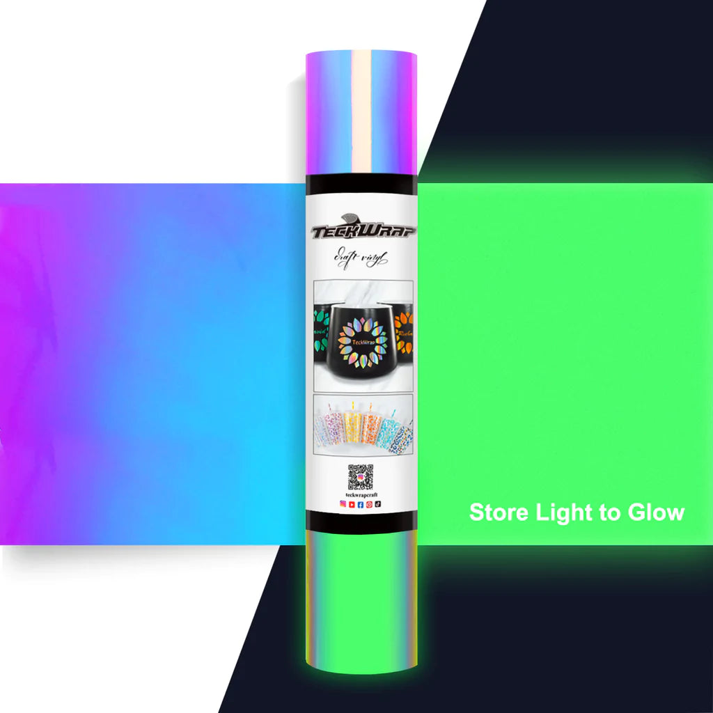 Teckwrap Opal Glow in the Dark Adhesive Vinyl  - 5ft Roll