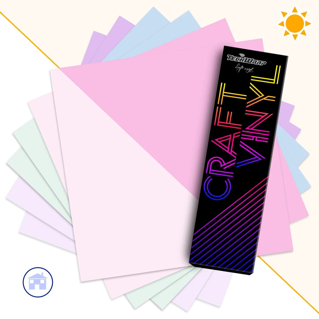6 Sheet UV Colour Change Teckwrap Craft Adhesive Vinyl