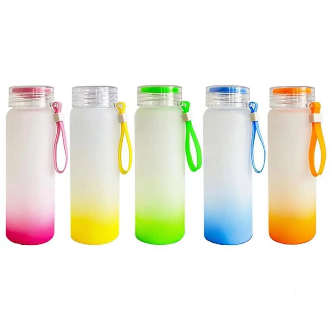 17oz Colourful Sublimation Glass Bottles - 5 pack