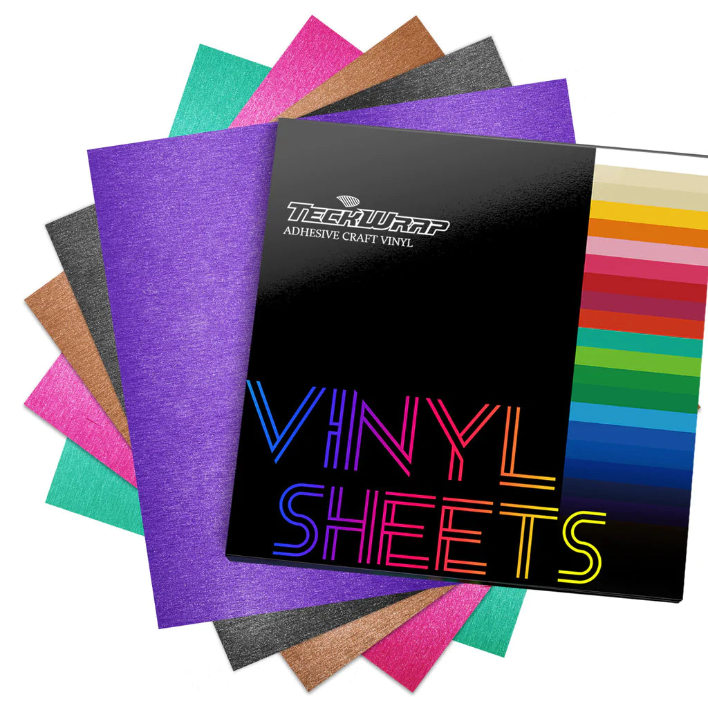 5 Sheet Satin Brush Teckwrap Craft Adhesive Vinyl