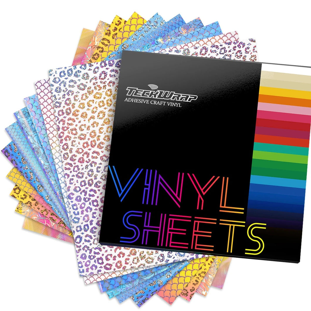 10 Sheet Opal Pattern Teckwrap Craft Adhesive Vinyl