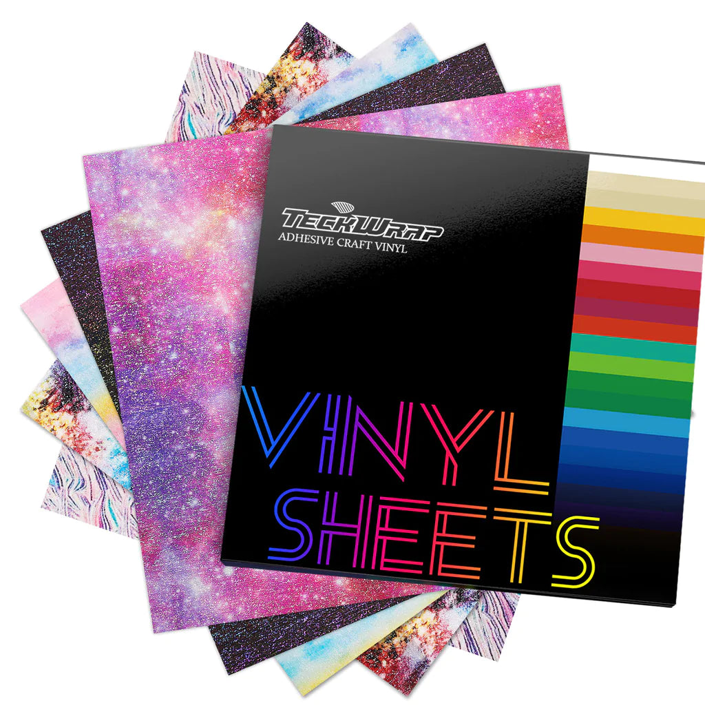 5 Sheet Glitter Brush Teckwrap Craft Adhesive Vinyl