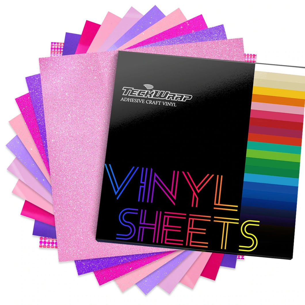 10 Sheet Valentines Teckwrap Craft Adhesive Vinyl