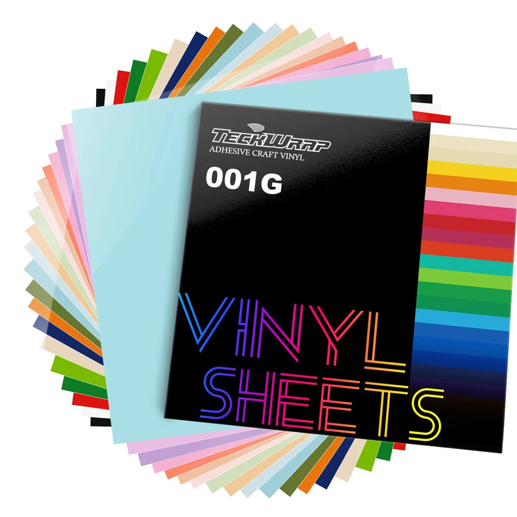 21 Sheet Glossy Teckwrap Craft Adhesive Vinyl