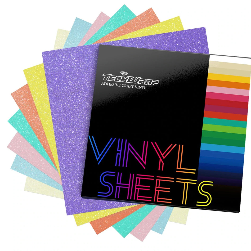 7 Sheet Shimmer Teckwrap Craft Adhesive Vinyl