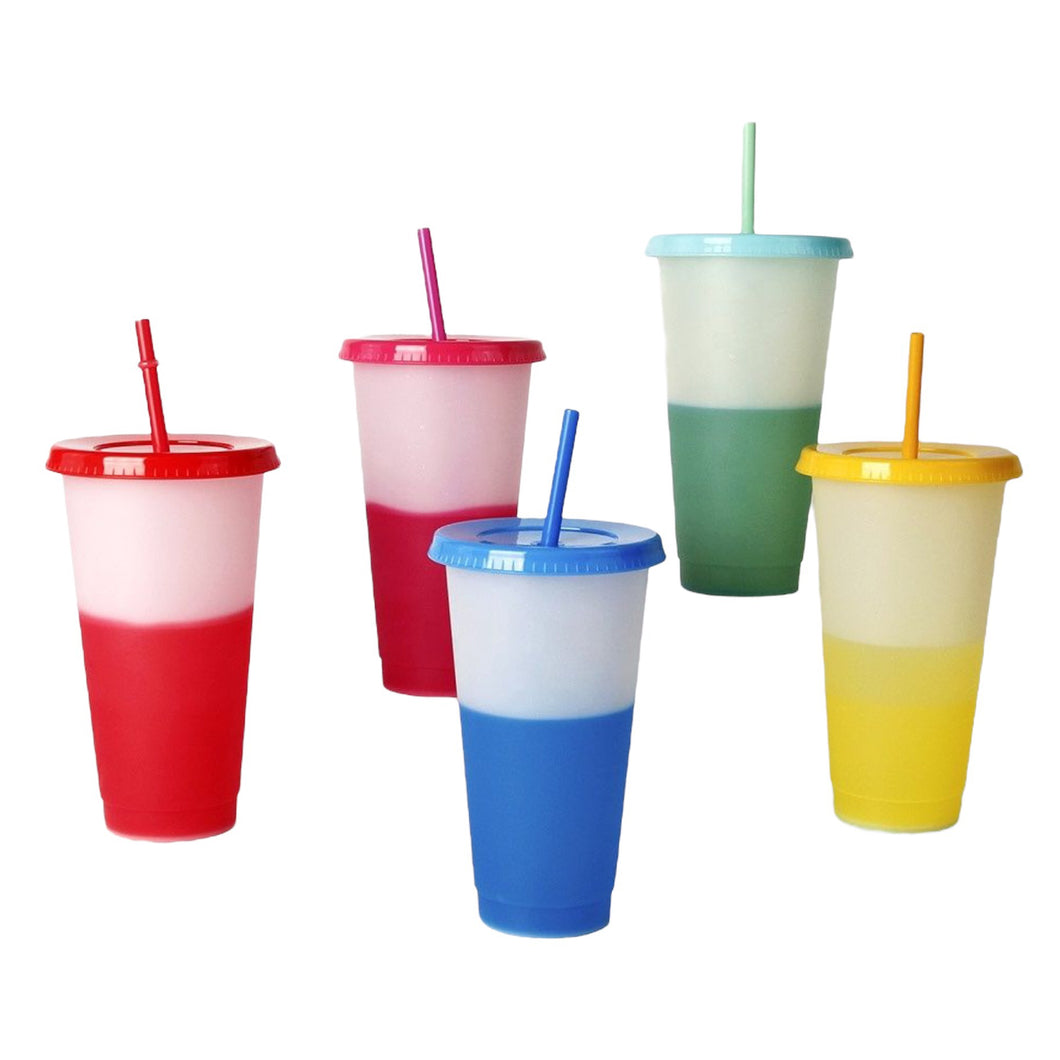 5 Pack - New 24oz Colour Changing Cups